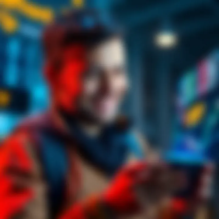 A calm crypto buyer smiling while looking at his phone, showing a cryptocurrency chart with XRP highlighted, symbolizing trust and optimism in the market