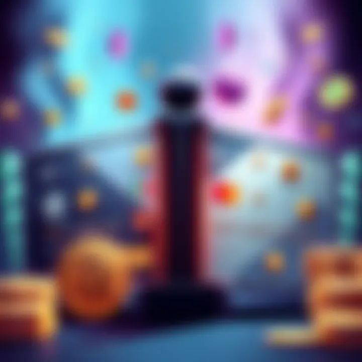 An illustration showing a side-by-side comparison of crypto card cashback and traditional credit card rewards with visual symbols representing each type of card.