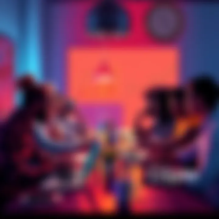 A group of diverse people passionately discussing cryptocurrency strategies at a table with laptops and charts, showing collaboration and enthusiasm for the market.