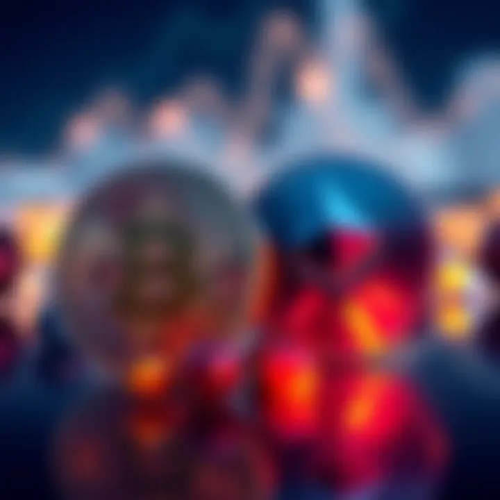 A graphic showing Bitcoin and Ethereum symbols side by side, representing stability and innovation in cryptocurrency investments.