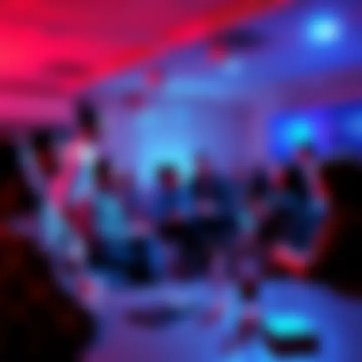 A diverse group of people talking about cryptocurrency trends and sharing tips in a lively forum setting