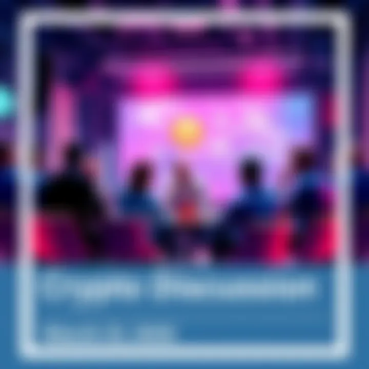 Crypto Discussion Group People engaged in a discussion about cryptocurrency, sharing insights and tips while being cautious about scams.