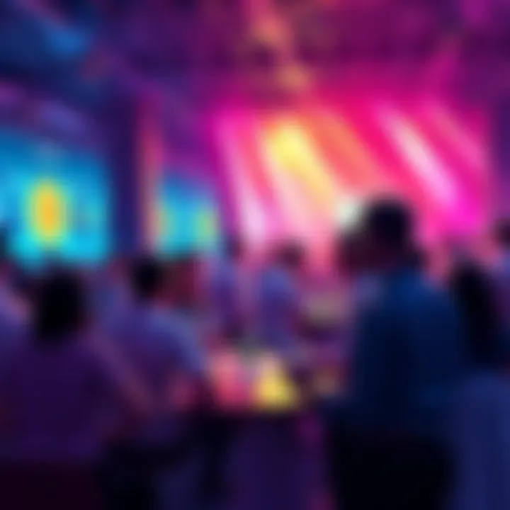 Crypto Discussion Highlights A group of people sharing ideas about cryptocurrency trends at a vibrant forum