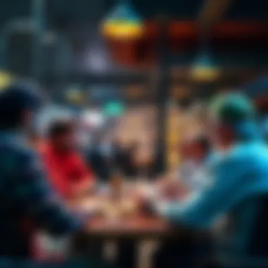 People discussing cryptocurrency strategies and sharing tips in a casual setting