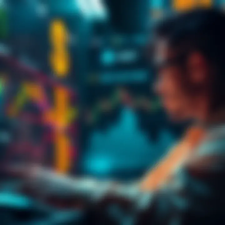 A person analyzing cryptocurrency charts and discussing yield strategies with caution due to recent platform failures.