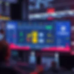 A computer screen displaying multiple cryptocurrency exchange platforms with altcoins like XEC, ACT1, and DigiByte featured prominently.