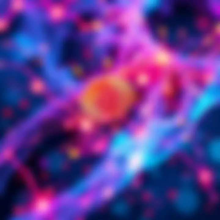 A graphic representation of hidden fees in cryptocurrency transactions, symbolizing user frustration and financial challenges, featuring vibrant colors and abstract shapes.