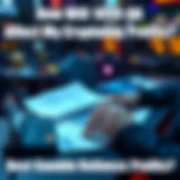 A person calculating taxes related to crypto gambling, with a digital wallet and tax forms visible