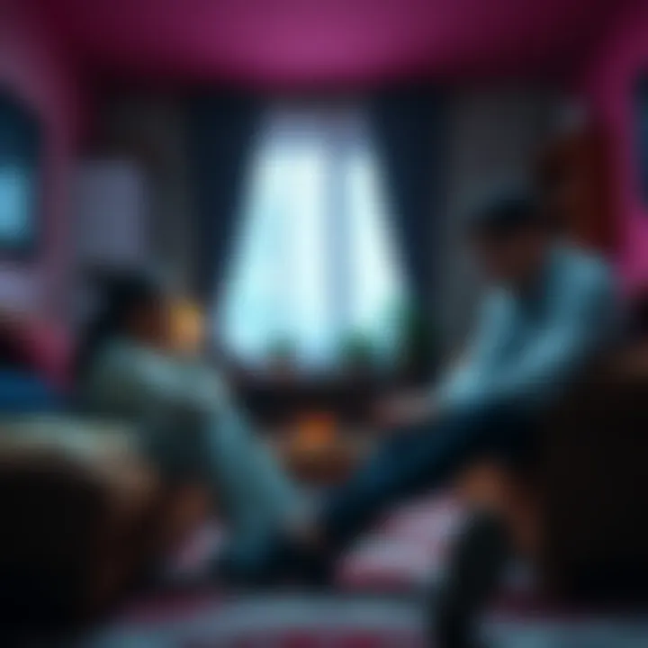 Crypto Heist Scene A family appears distressed in their living room after a violent robbery involving cryptocurrency theft.