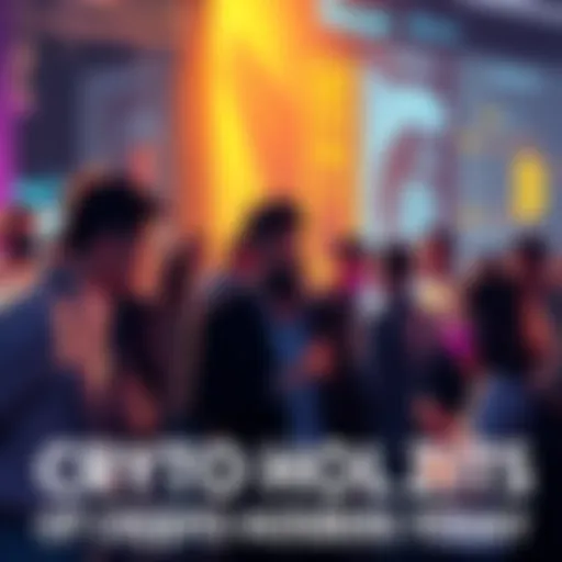 Groups of people discussing investment opportunities and community goals in cryptocurrency