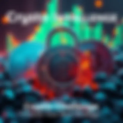 Visual representation of three cryptocurrencies with a lock symbol representing a 3.5-year investment period.