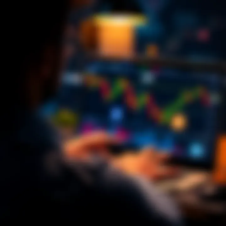 A person analyzing cryptocurrency charts with XRP and alternative coins displayed on a laptop screen.