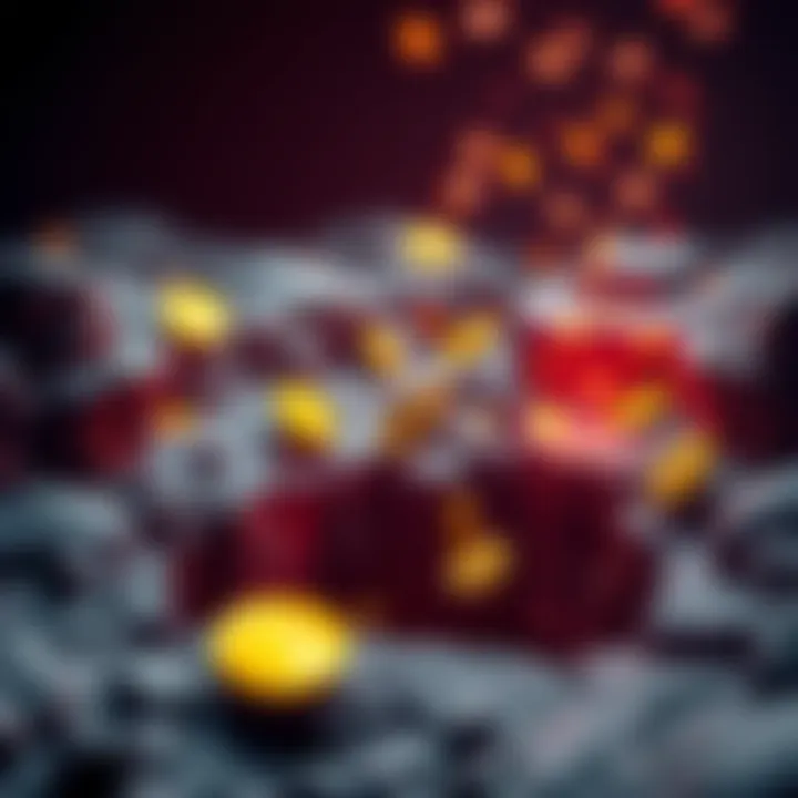 A visual representation of crypto coins falling into a pit, illustrating the risks of crypto investments.