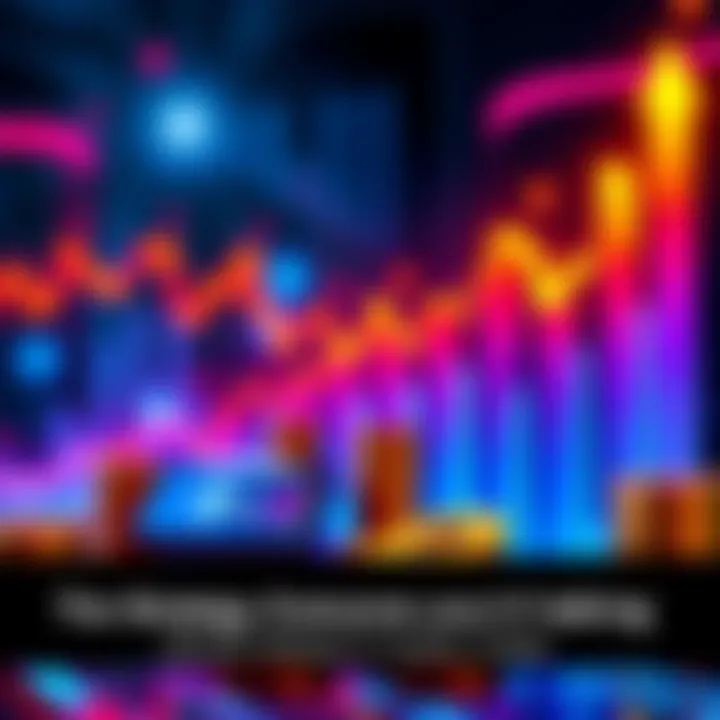 A graphic showing rising profit charts and coins, symbolizing a new investment strategy in cryptocurrency.