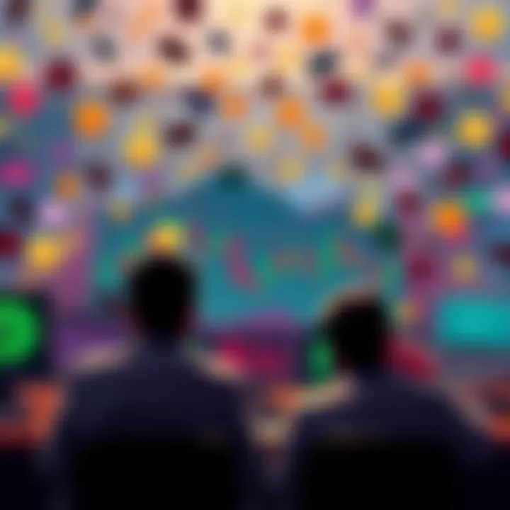 Crypto Market Chaos A chaotic crypto market with fluctuating graphs, token symbols, and distressed investors looking at screens, representing uncertainty and manipulation.
