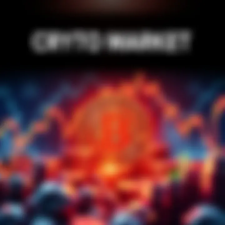 Crypto Market Concerns A visual representation of the crypto market showing falling Bitcoin prices and speculation about margin calls and possible Federal Reserve intervention.