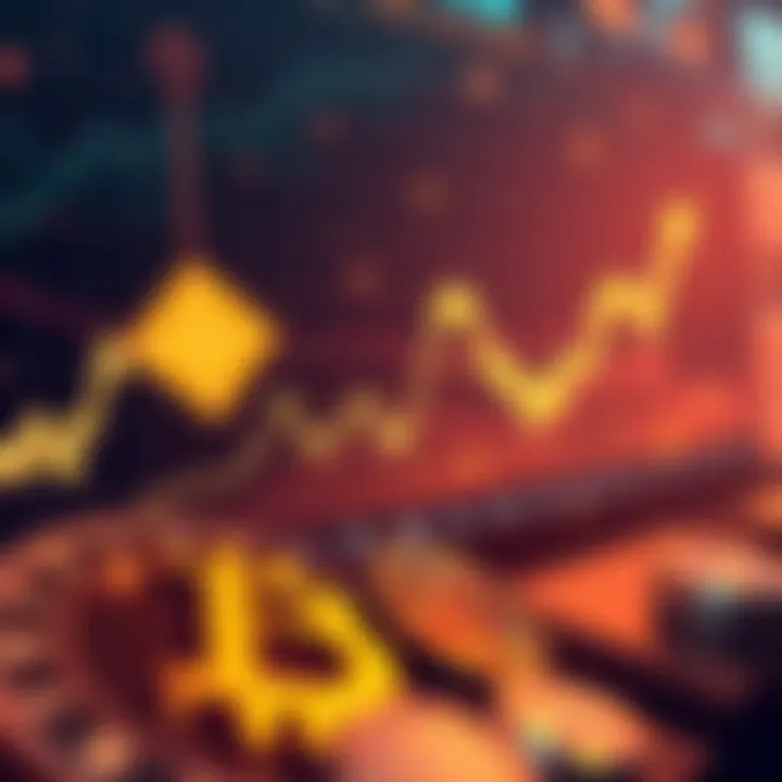 Graph showing sharp decline in cryptocurrency values with Bitcoin dropping below 70,000