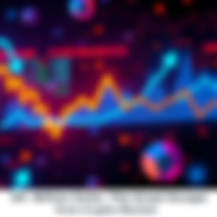 A graph showing a sharp drop in cryptocurrency values with arrows indicating outflows and uncertainty in the market.