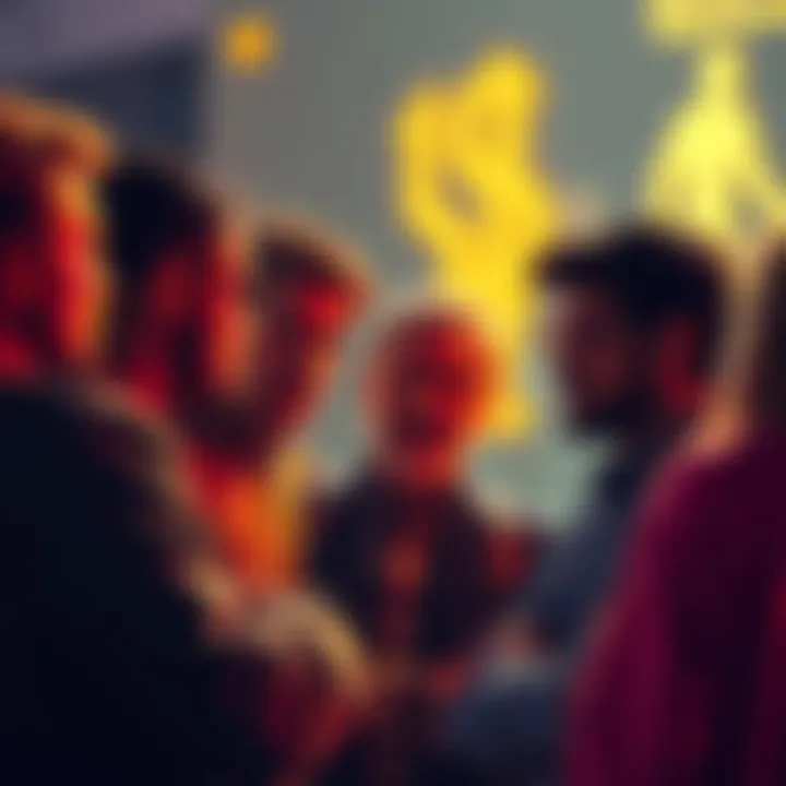 A group of people talking about cryptocurrency trends and beliefs