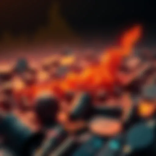 A graphic showing a rapid increase in cryptocurrency flow from Iran following US-Israel airstrikes, depicting concern and economic response.