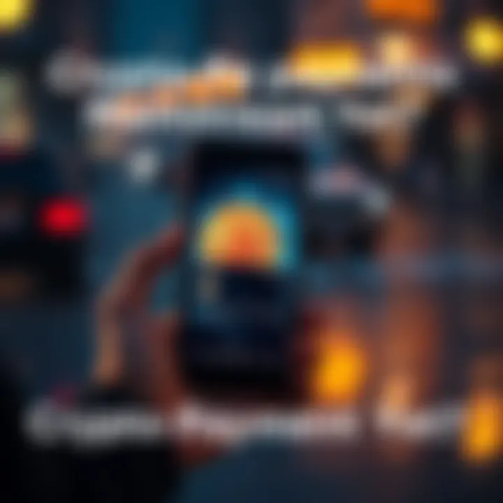 Cryptocurrency Payment Concept A person holding a smartphone displaying a Bitcoin wallet alongside a credit card, representing the choice between crypto and traditional payments.