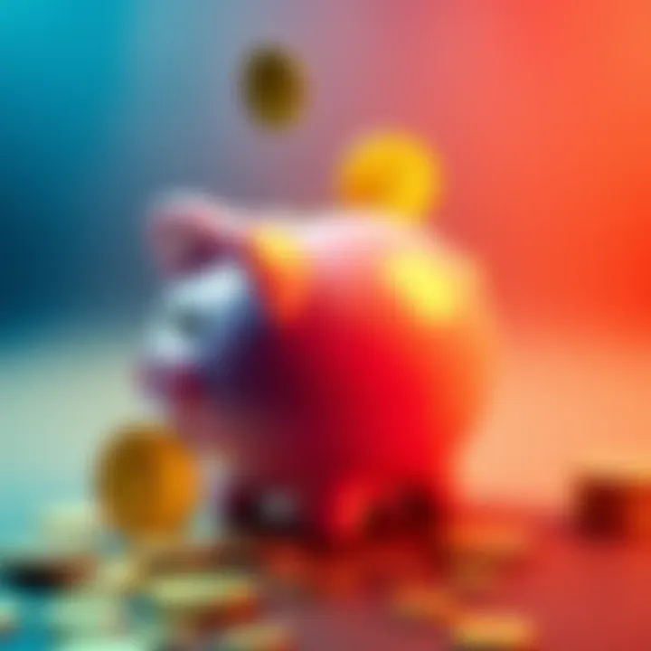 A graphic showing a piggy bank with USDT and USDC coins, representing high yield savings options