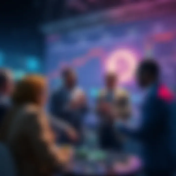 People engaging in discussions about cryptocurrency trading, sharing tips and cautioning against scams