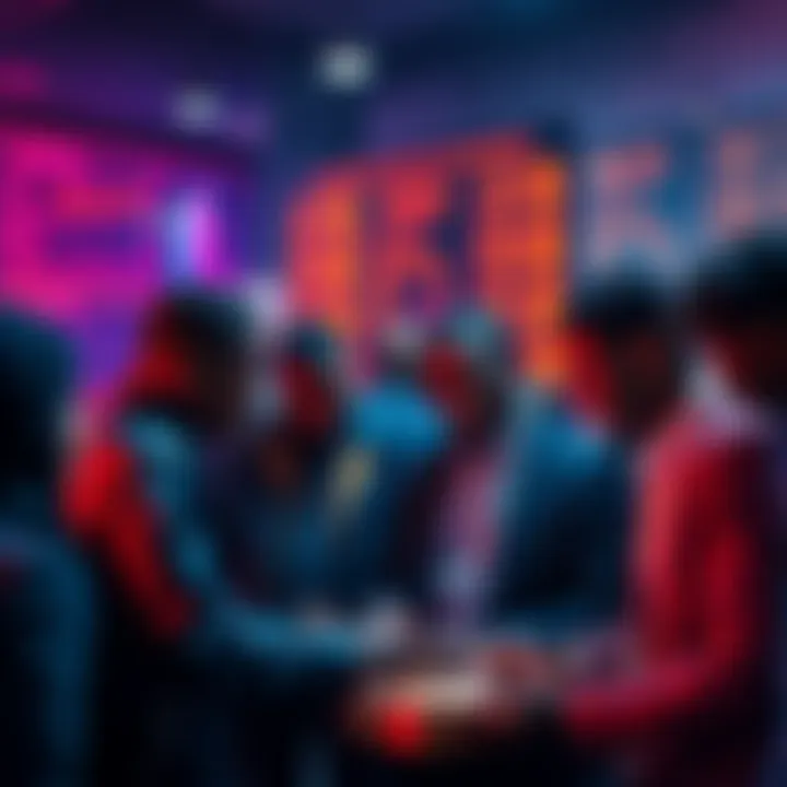People trading cryptocurrency A group of people discussing cryptocurrency transactions on a peer-to-peer platform in South Africa