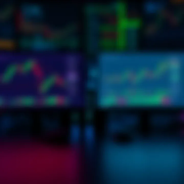 Crypto Trading Platforms A comparison of beginner and trader cryptocurrency platforms on screens showing charts and transactions