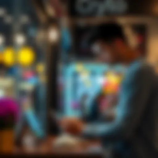 A person making a purchase using digital currency on a mobile device at a café, showcasing the practicality of crypto for daily transactions.