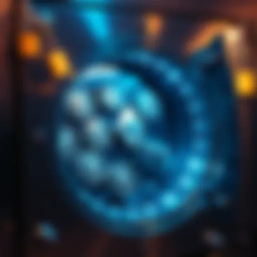 A digital vault displaying Ethereum tokens locked for long-term storage, symbolizing investment security.