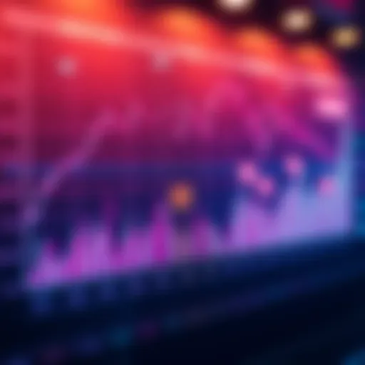 A chart displaying cryptocurrency trading volumes over monthly and yearly intervals, highlighting specific timeframes.