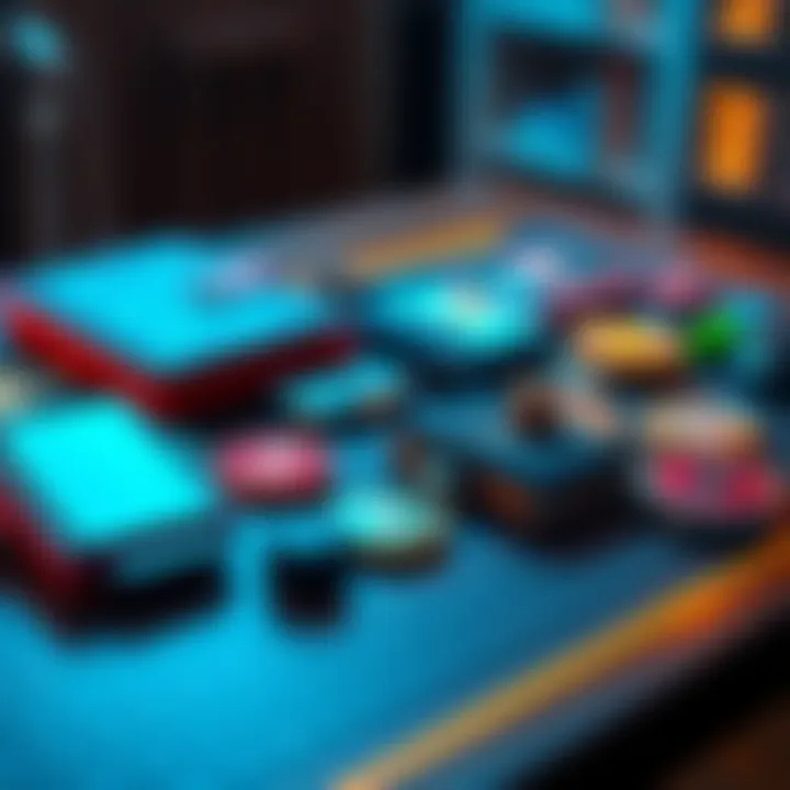 A comparison of various secure crypto wallets on a table with a focus on user-friendly features.