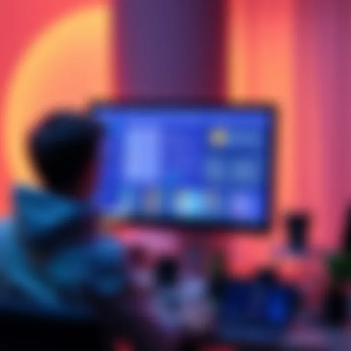 Crypto Wallet Alternatives A person sitting at a computer, comparing different cryptocurrency wallet interfaces on the screen.
