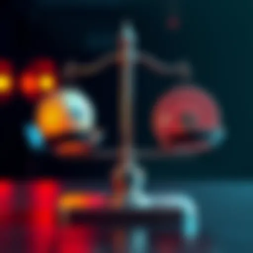 A graphic showing a balance scale with cryptocurrency symbols on one side and a safe on the other, representing the choice between exchanges and self-custody.