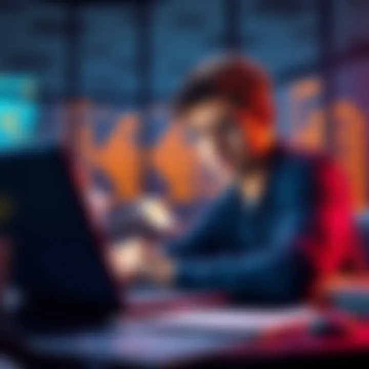A person looking worried while checking their cryptocurrency wallet on a laptop, illustrating the anxiety of irreversible transaction errors.