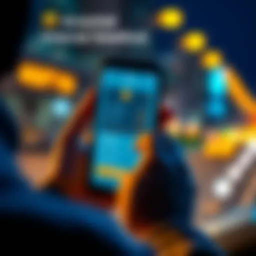 Individual looking at a smartphone displaying a cryptocurrency wallet, symbolizing the personal connection to crypto investments