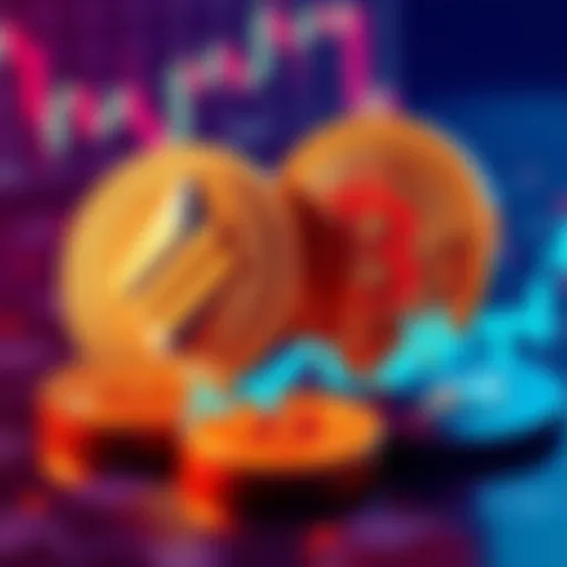 A graphic showing ZEC and BTC symbols with a chart indicating market trends