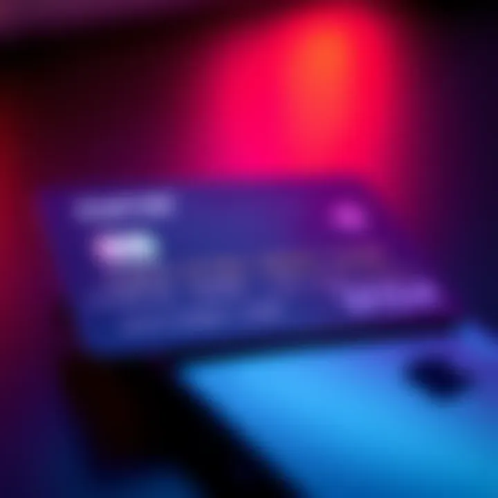 A close-up of a Curve debit card highlighting the fronted feature, showing its sleek design and functionality.