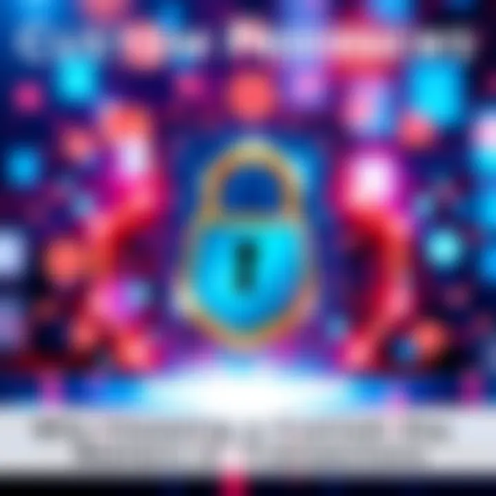 A visual representation of a custom private key symbol with digital transaction icons surrounding it, emphasizing security and activity.