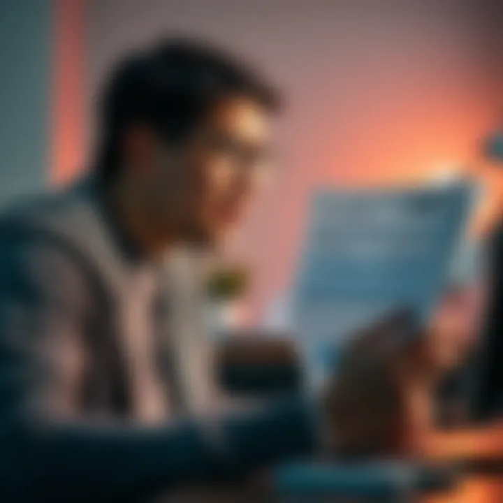 A person shows frustration while reviewing a financial statement that displays $400 in unexpected 'USD Administrative debit' charges, surrounded by paperwork and a computer.