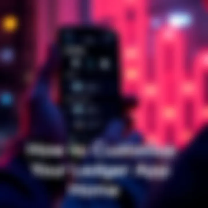 Customized Ledger App Home Screen A person customizing the home screen of a Ledger app to display portfolio information and important sections like transfers and crypto holdings.