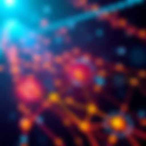 A graphic showing a digital network with nodes connected by lines, representing a DAG-based Layer-1 blockchain. The background includes elements symbolizing technology and innovation.