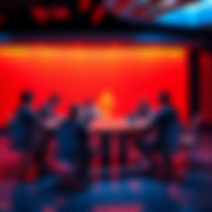 People discussing Ethereum news and price trends at a round table
