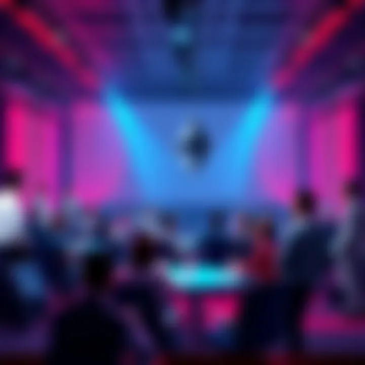 A vibrant forum setting where people discuss Ethereum topics, sharing news and updates in a collaborative environment.