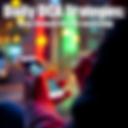 A person using a smartphone to track daily investments on Cash App, focusing on dollar-cost averaging.