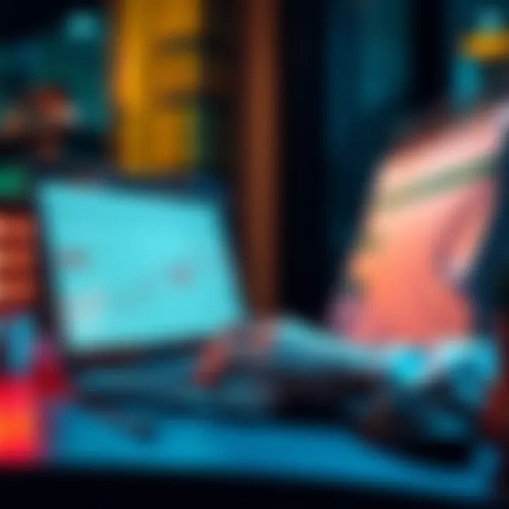 Daily Investment Strategy A person calculating investment with a laptop and daily reminders on a calendar.