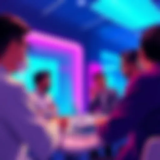 Participants engaging in a discussion about VeChain's updates and developments