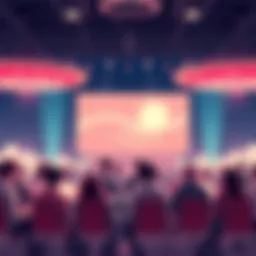 People engaging in a discussion about VeChain's advancements at a forum