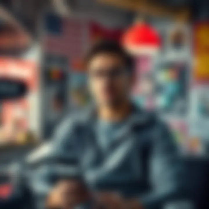 Person engaging in daily activities A man participating in various activities throughout his day, showcasing moments of routine and fun